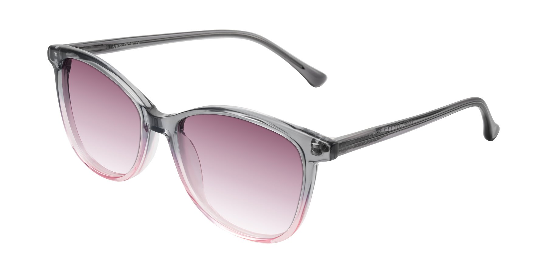 Angle of Creek in Gray/Pink with Wine Gradient Lenses
