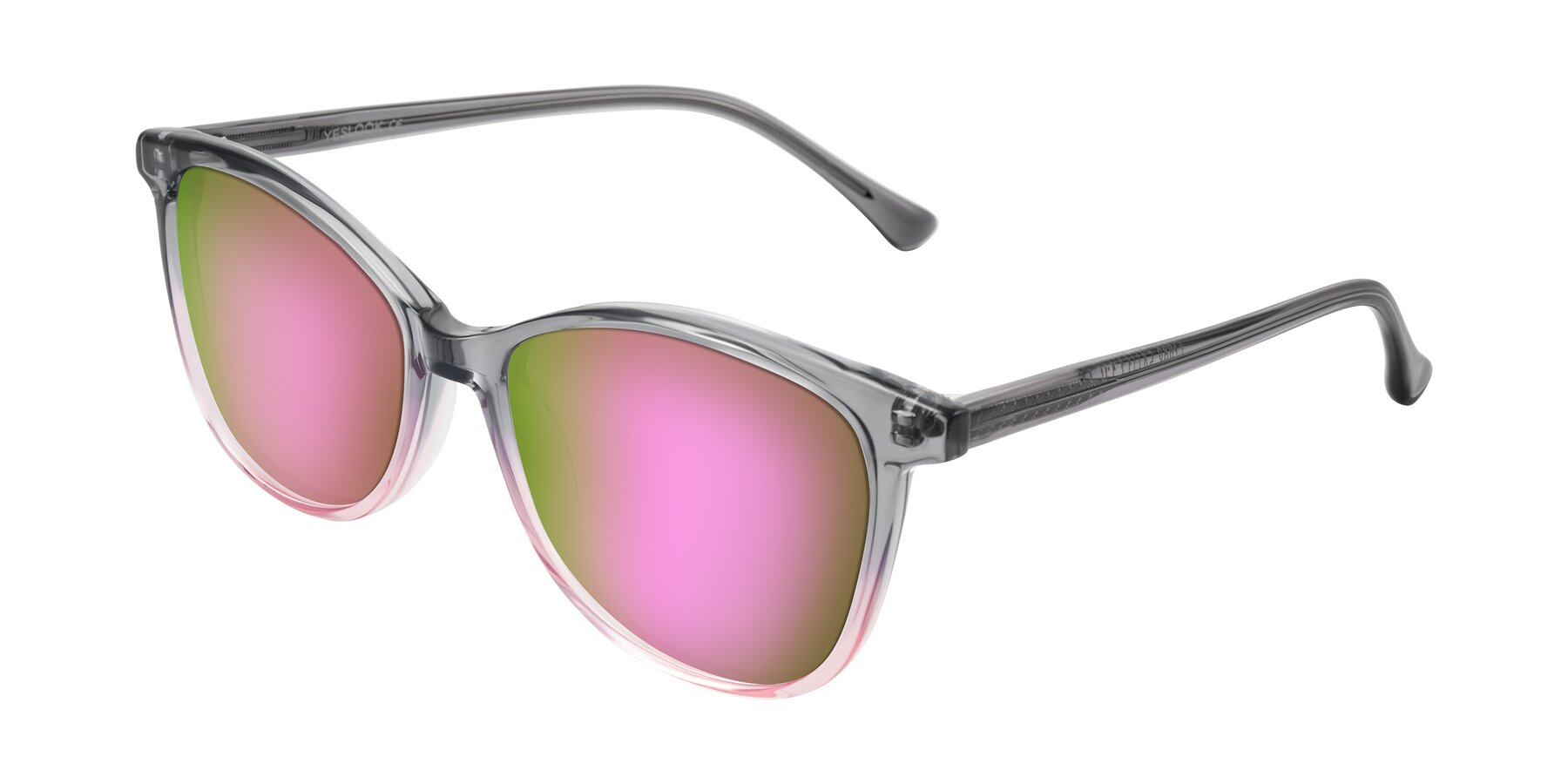 Angle of Creek in Gray/Pink with Pink Mirrored Lenses