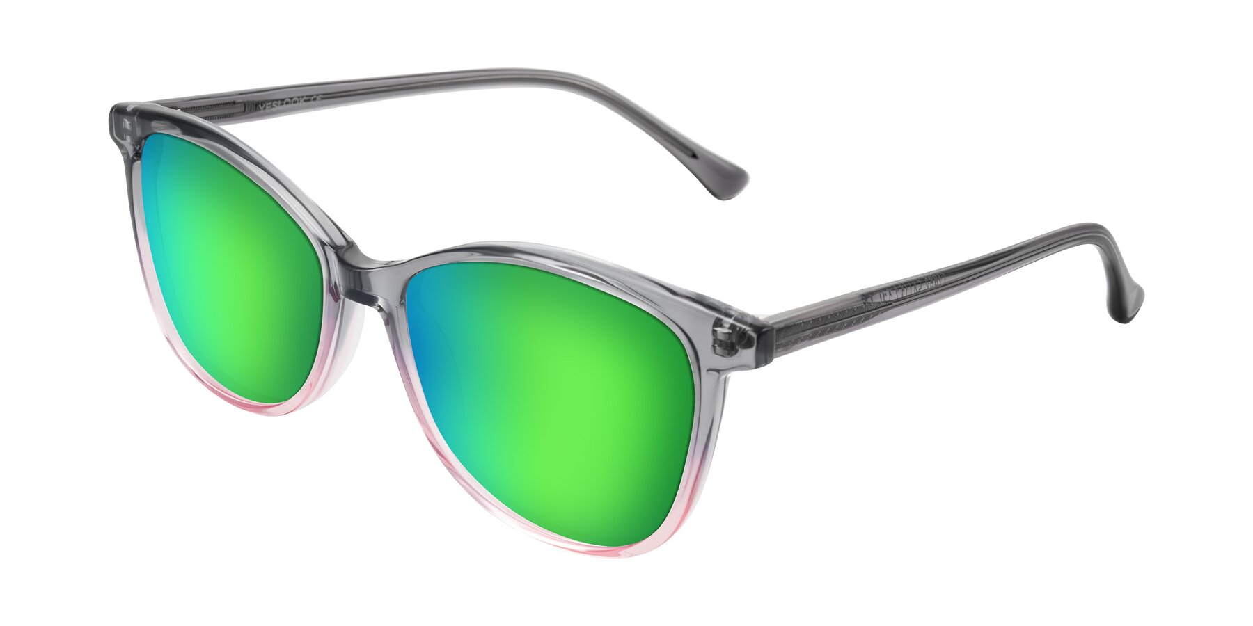 Angle of Creek in Gray/Pink with Green Mirrored Lenses