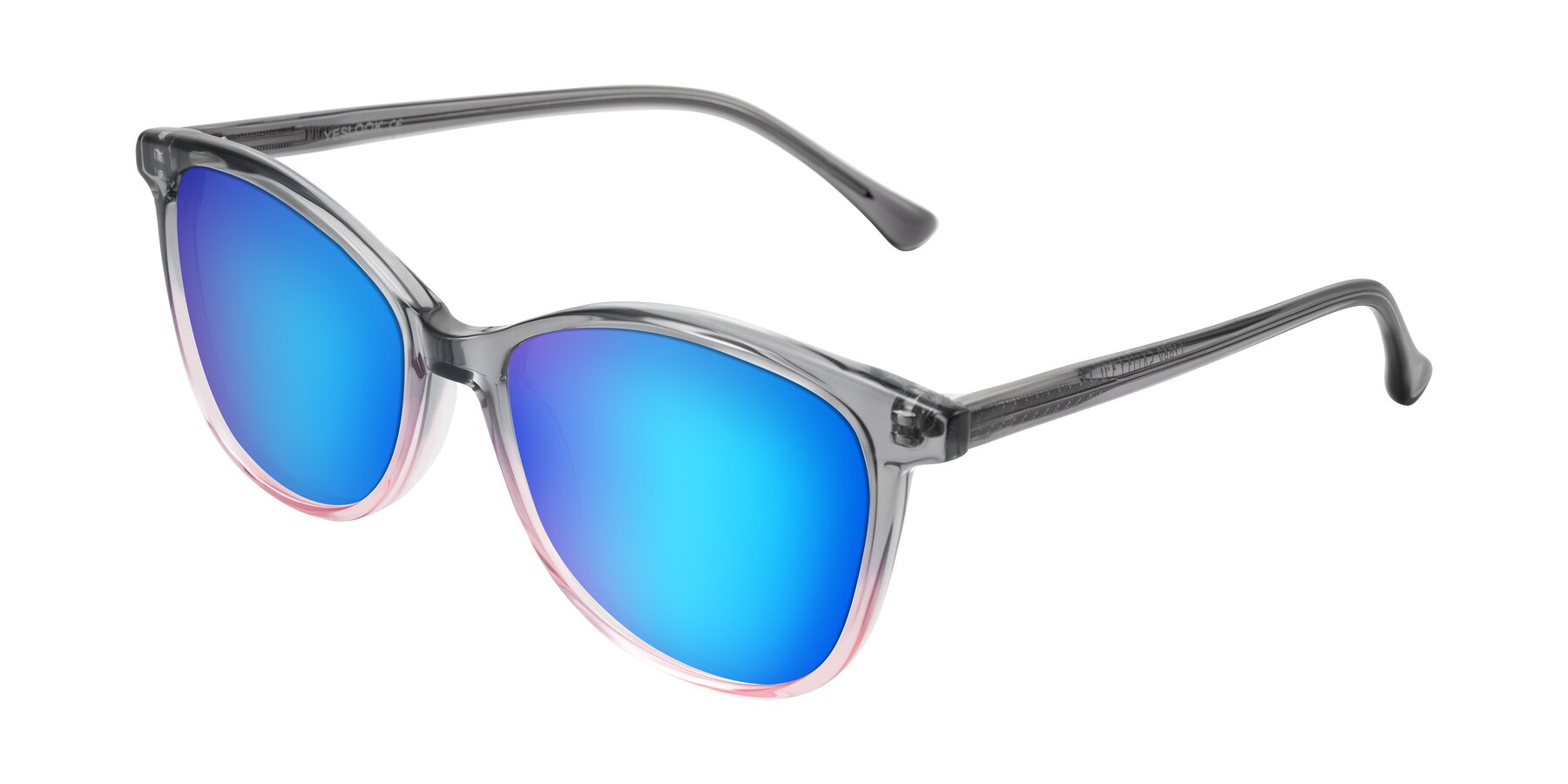 Angle of Creek in Gray/Pink with Blue Mirrored Lenses