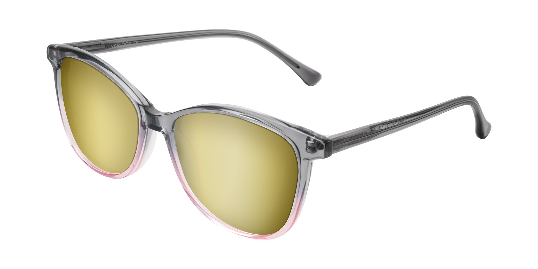 Angle of Creek in Gray/Pink with Gold Mirrored Lenses