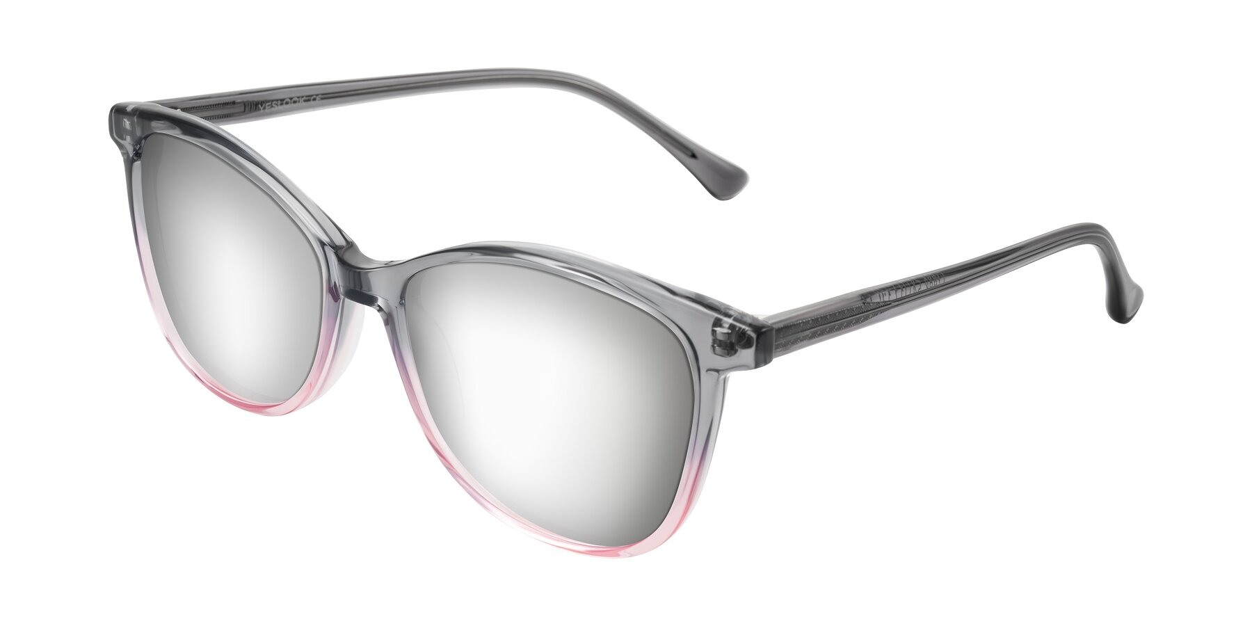 Angle of Creek in Gray/Pink with Silver Mirrored Lenses