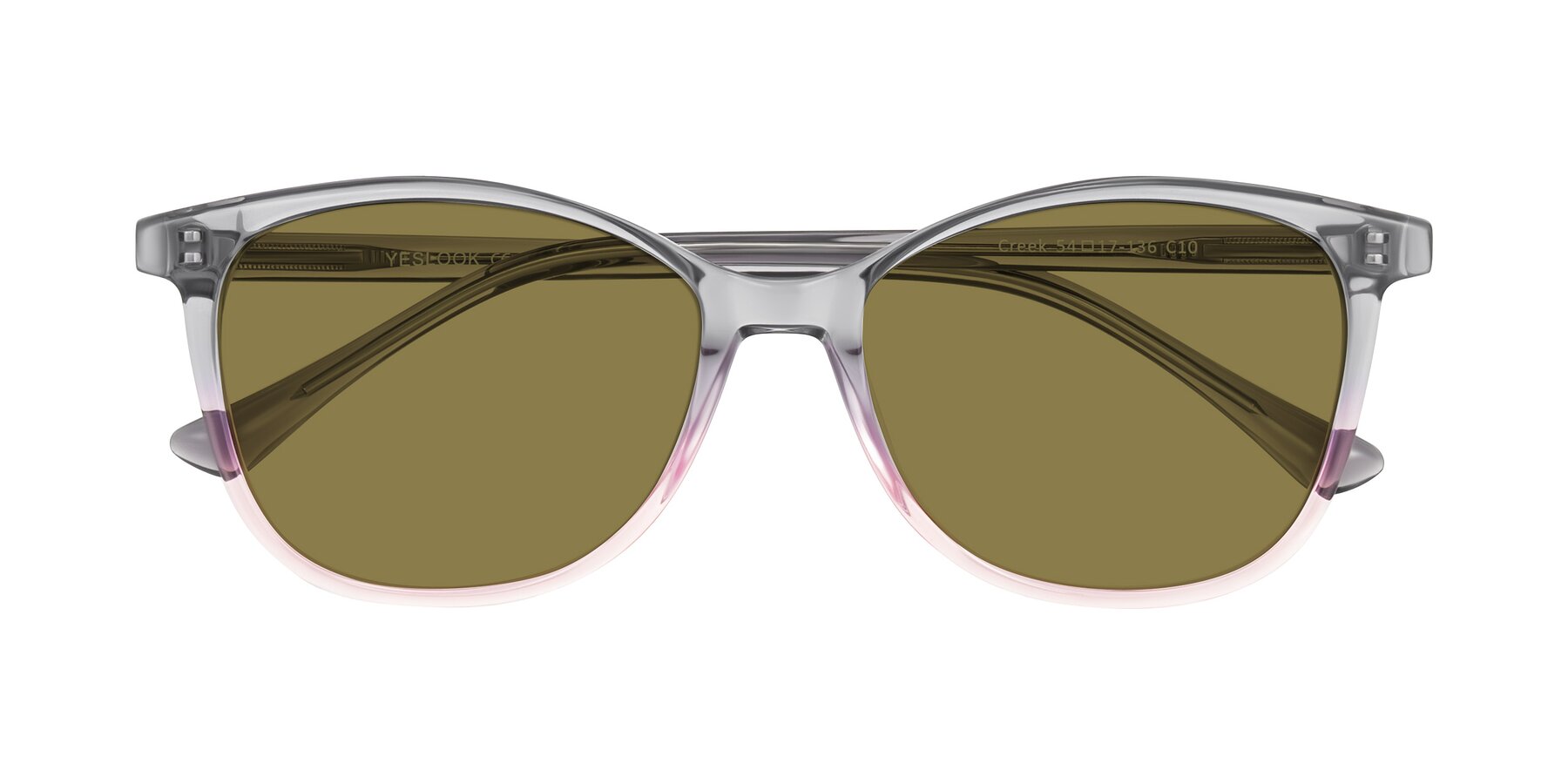 Folded Front of Creek in Gray/Pink with Brown Polarized Lenses
