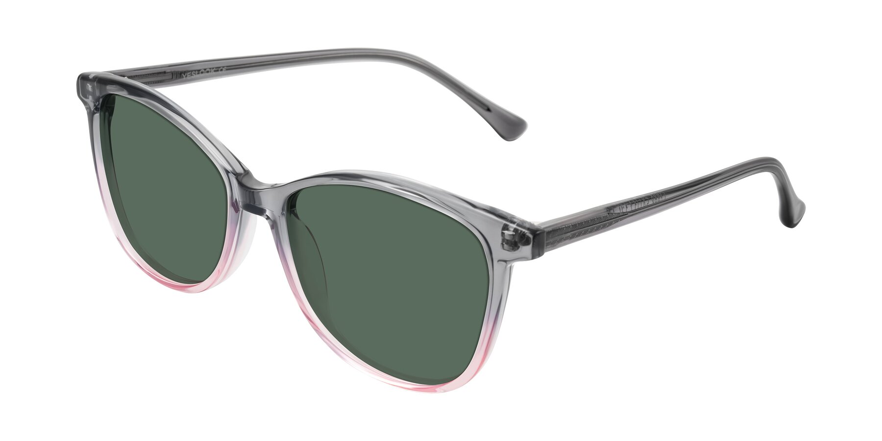 Angle of Creek in Gray/Pink with Green Polarized Lenses