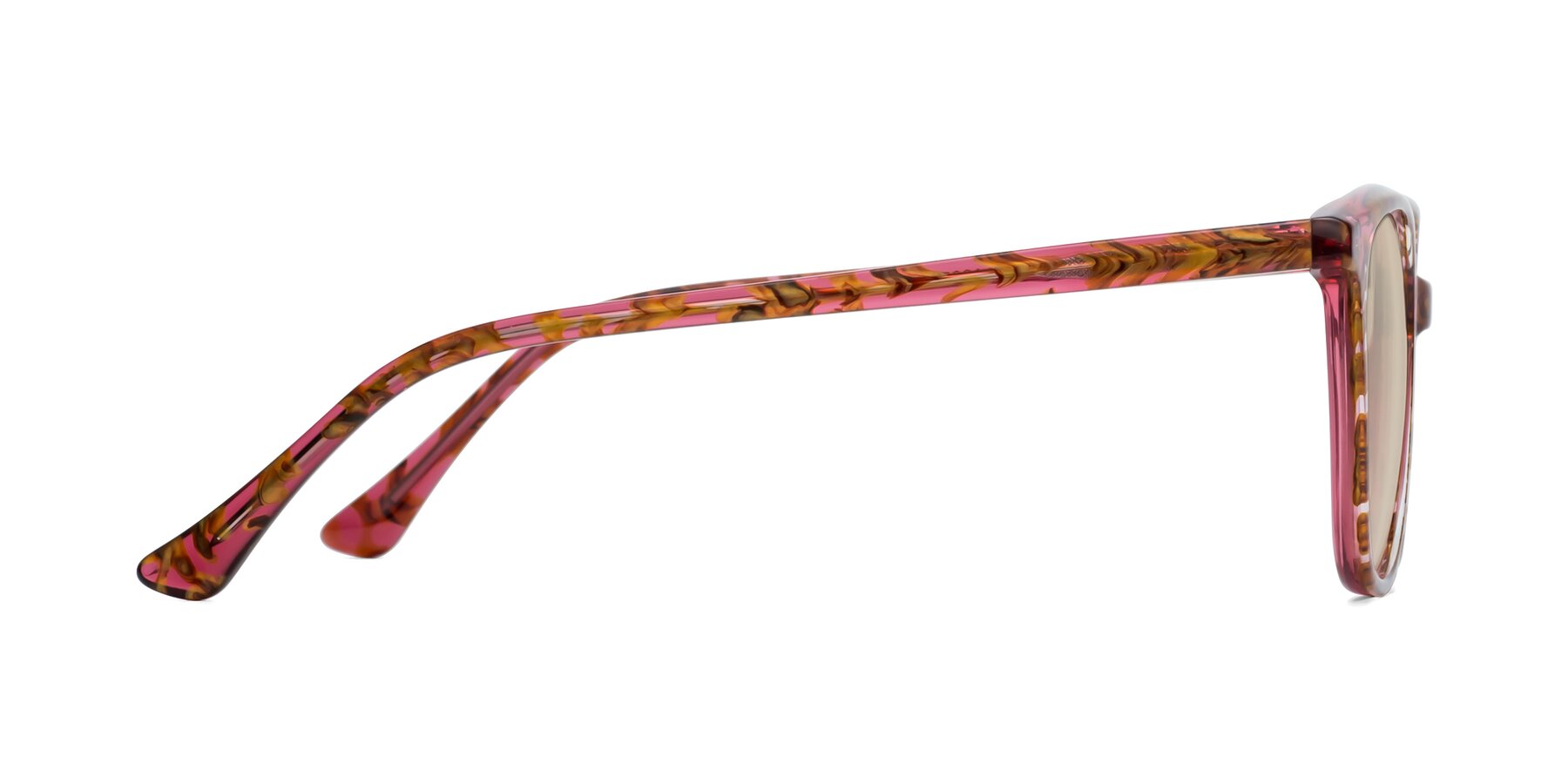 Side of Creek in Red Floral with Light Brown Tinted Lenses