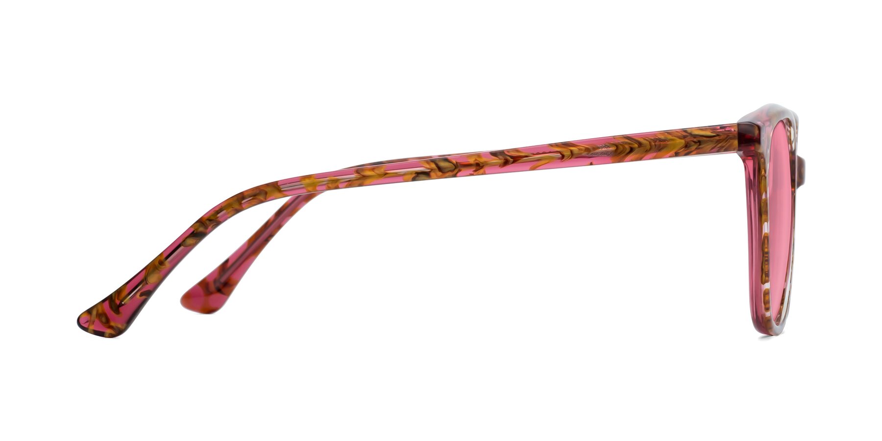 Side of Creek in Red Floral with Pink Tinted Lenses