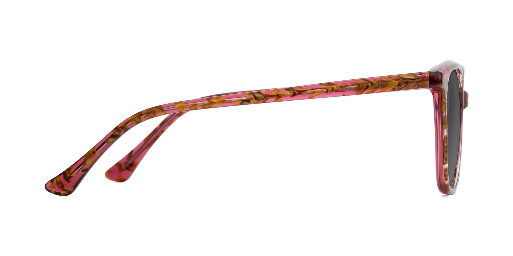 Side of Creek in Red Floral with Medium Gray Tinted Lenses