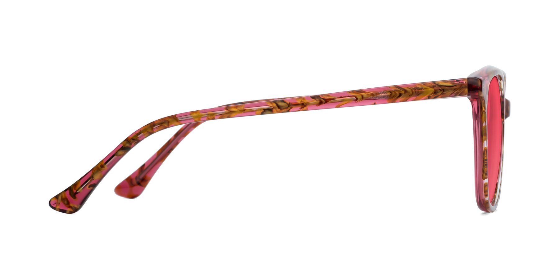 Side of Creek in Red Floral with Red Tinted Lenses