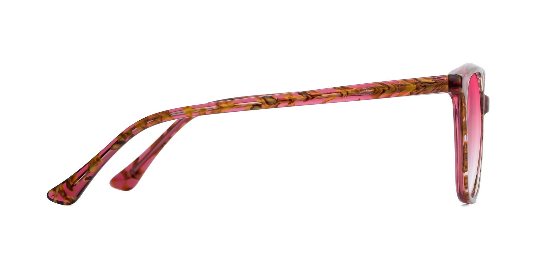 Side of Creek in Red Floral with Pink Gradient Lenses
