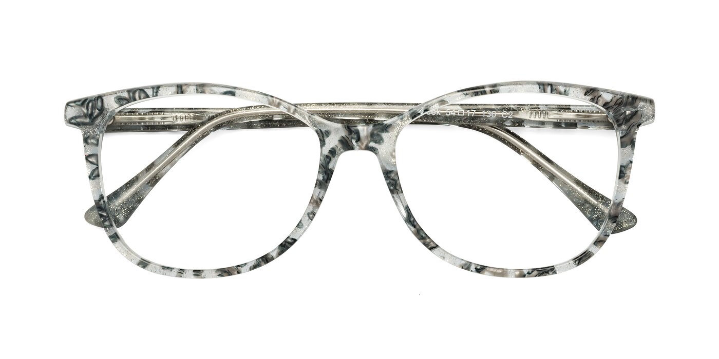Creek - Gray Floral Eyeglasses