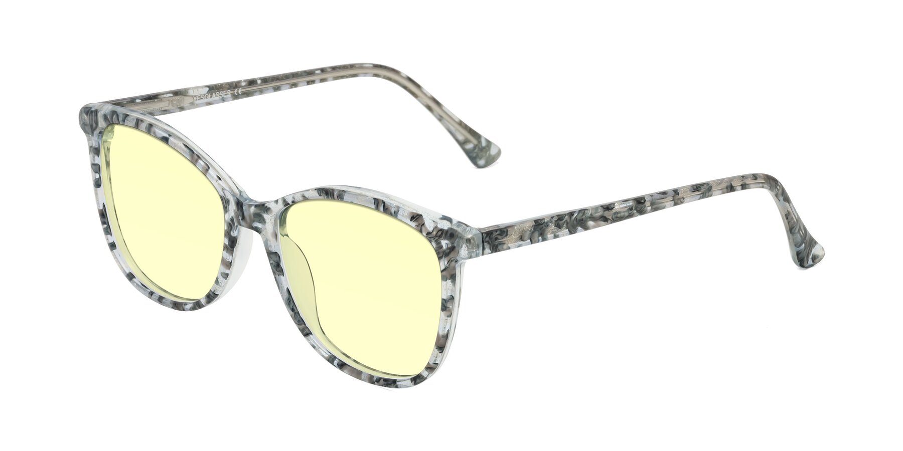 Angle of Creek in Gray Floral with Light Yellow Tinted Lenses