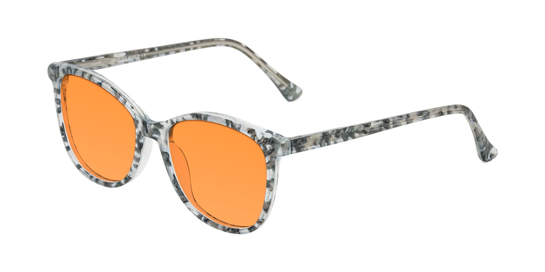 Angle of Creek in Gray Floral with Orange Tinted Lenses
