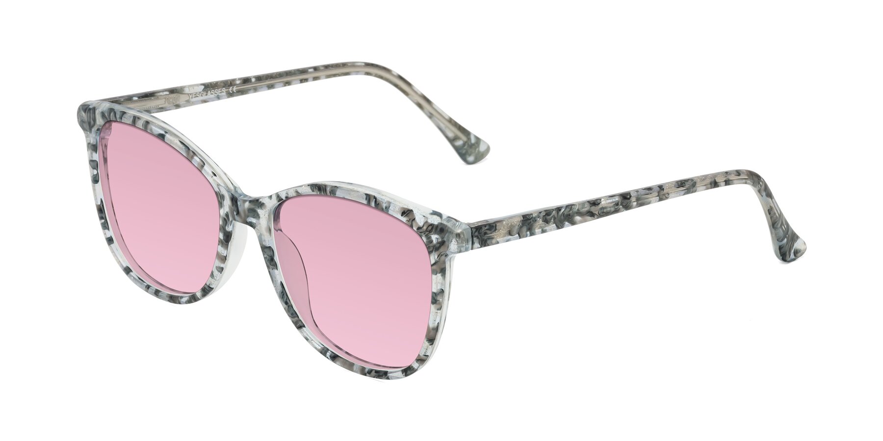 Angle of Creek in Gray Floral with Light Wine Tinted Lenses