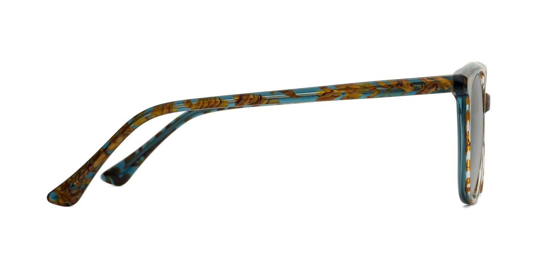 Side of Creek in Ocean Blue Floral with Light Gray Tinted Lenses