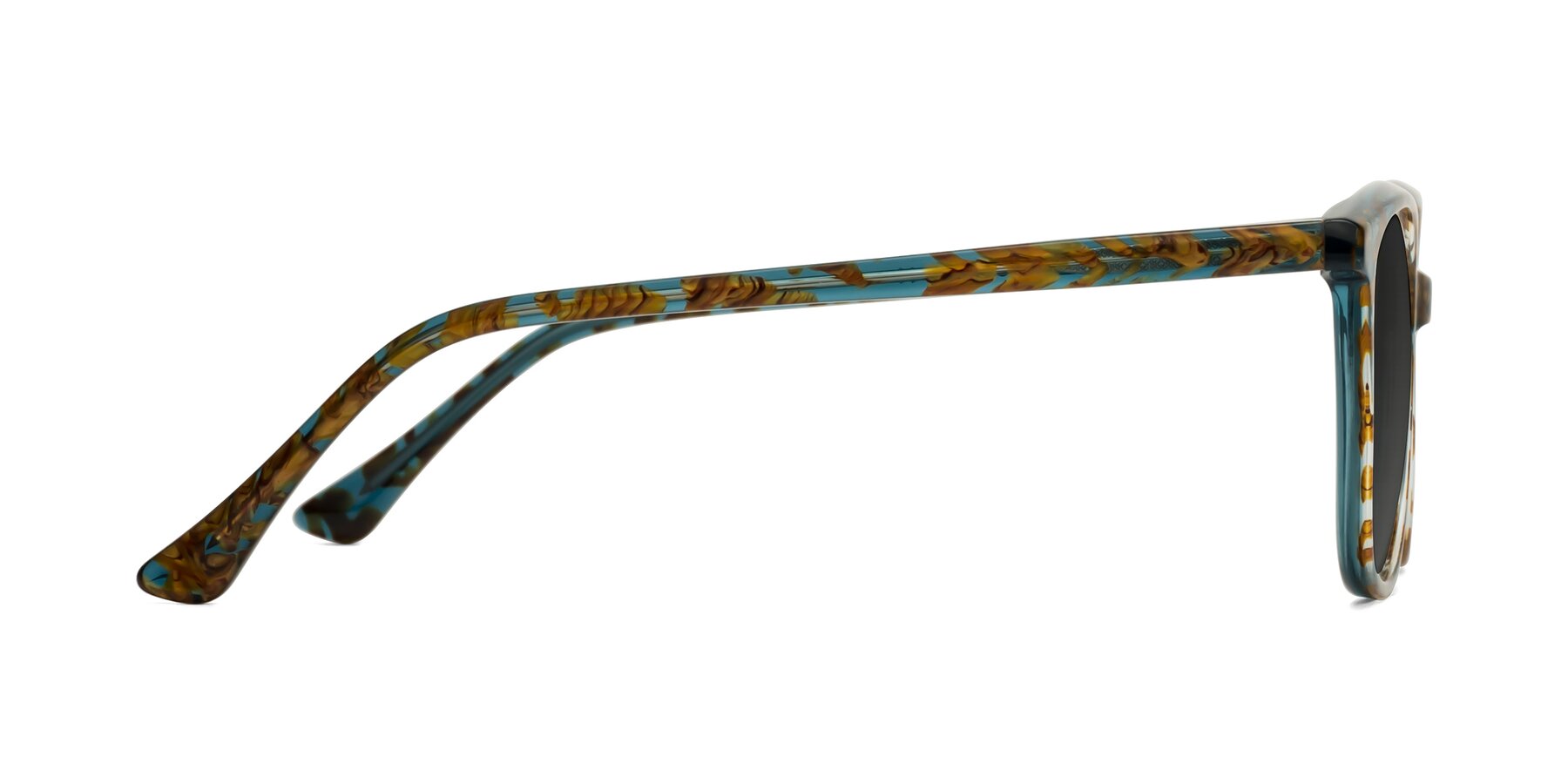 Side of Creek in Ocean Blue Floral with Gray Tinted Lenses
