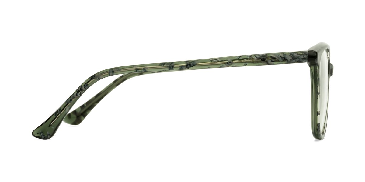 Green Floral Lightweight Acetate CatEye Eyeglasses Creek