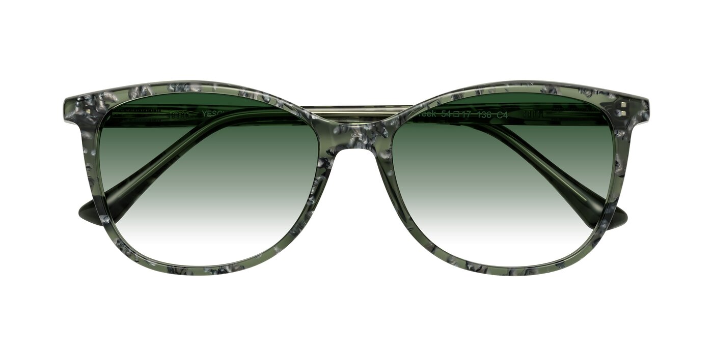 Creek - Green Floral Gradient Sunglasses