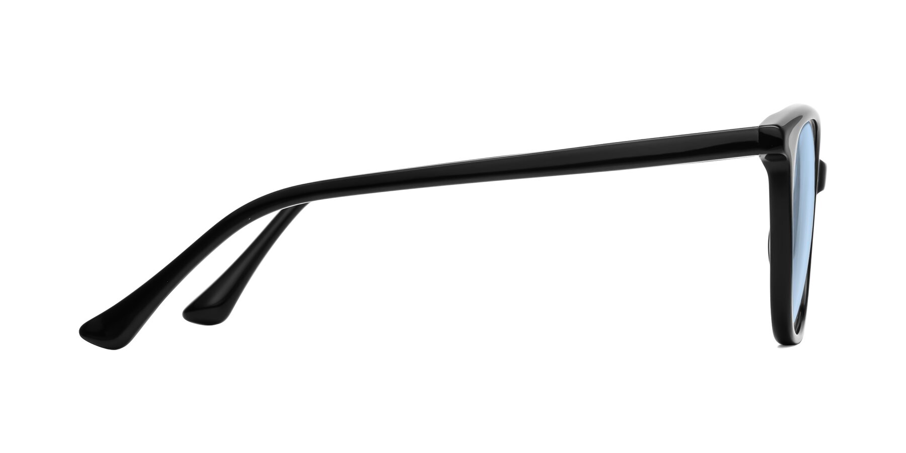 Side of Creek in Black with Light Blue Tinted Lenses