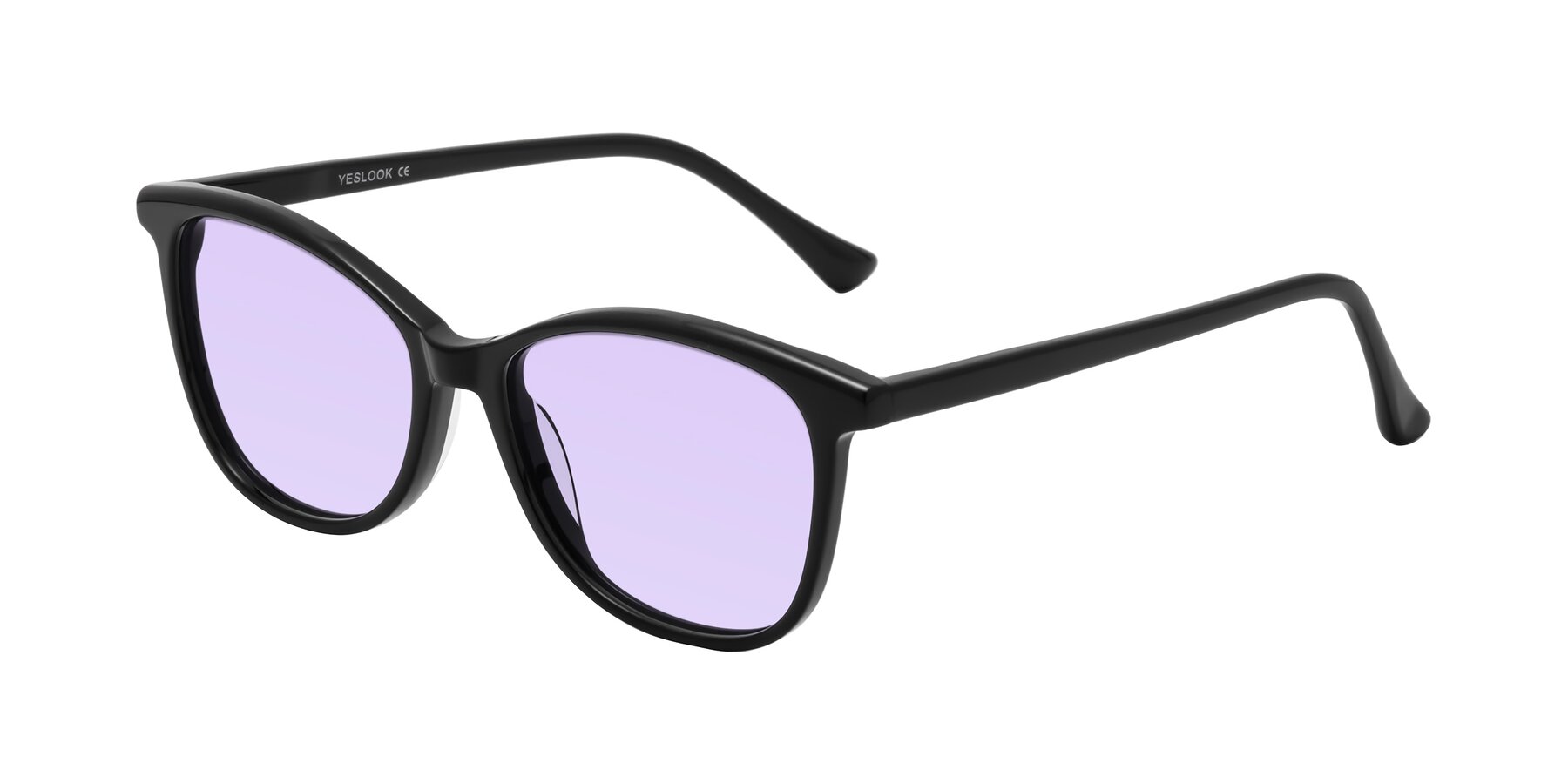 Angle of Creek in Black with Light Purple Tinted Lenses