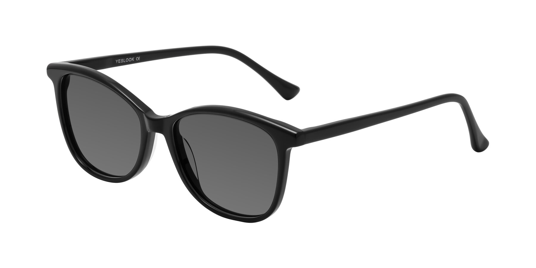 Angle of Creek in Black with Medium Gray Tinted Lenses