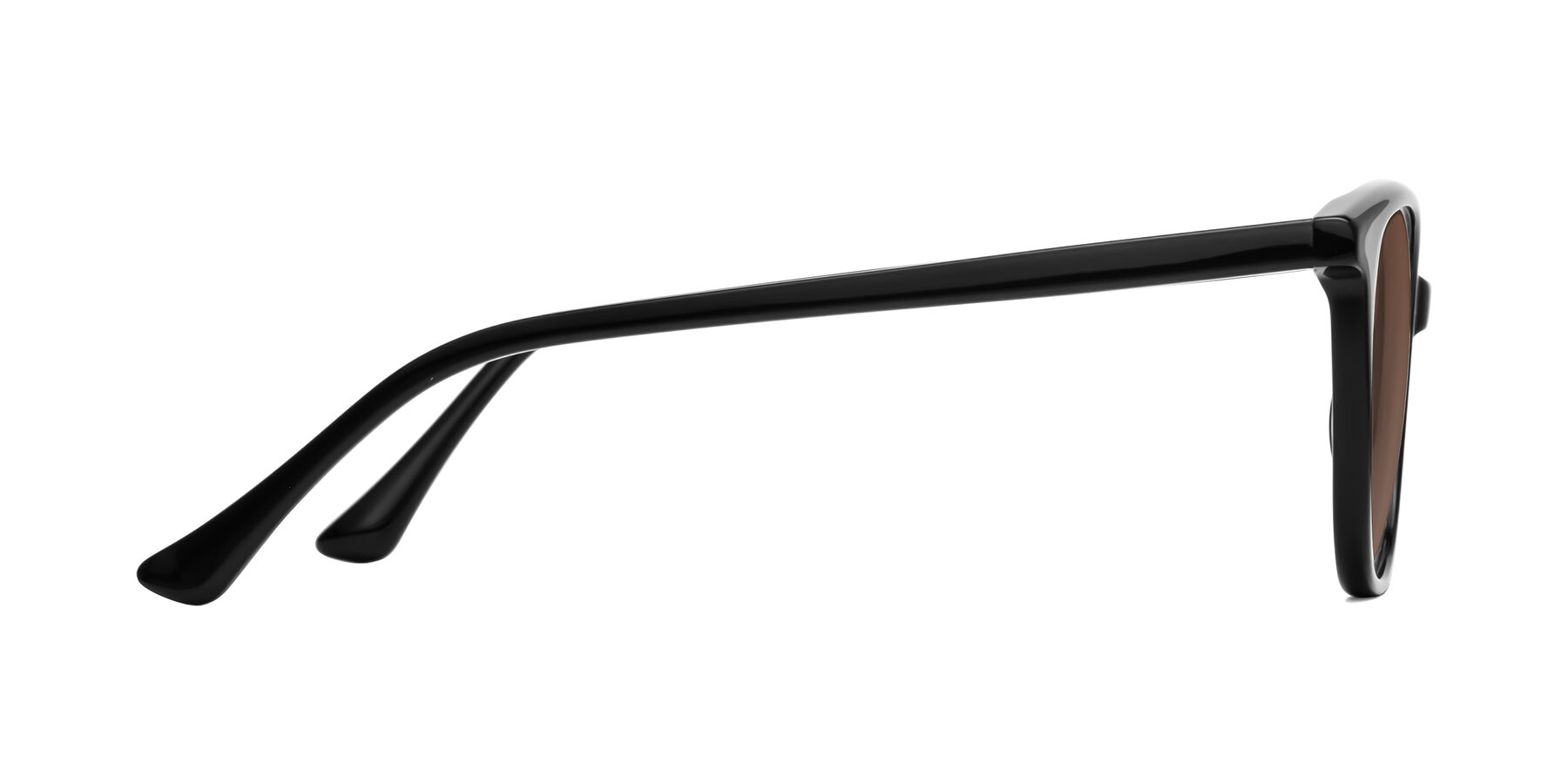 Side of Creek in Black with Brown Tinted Lenses