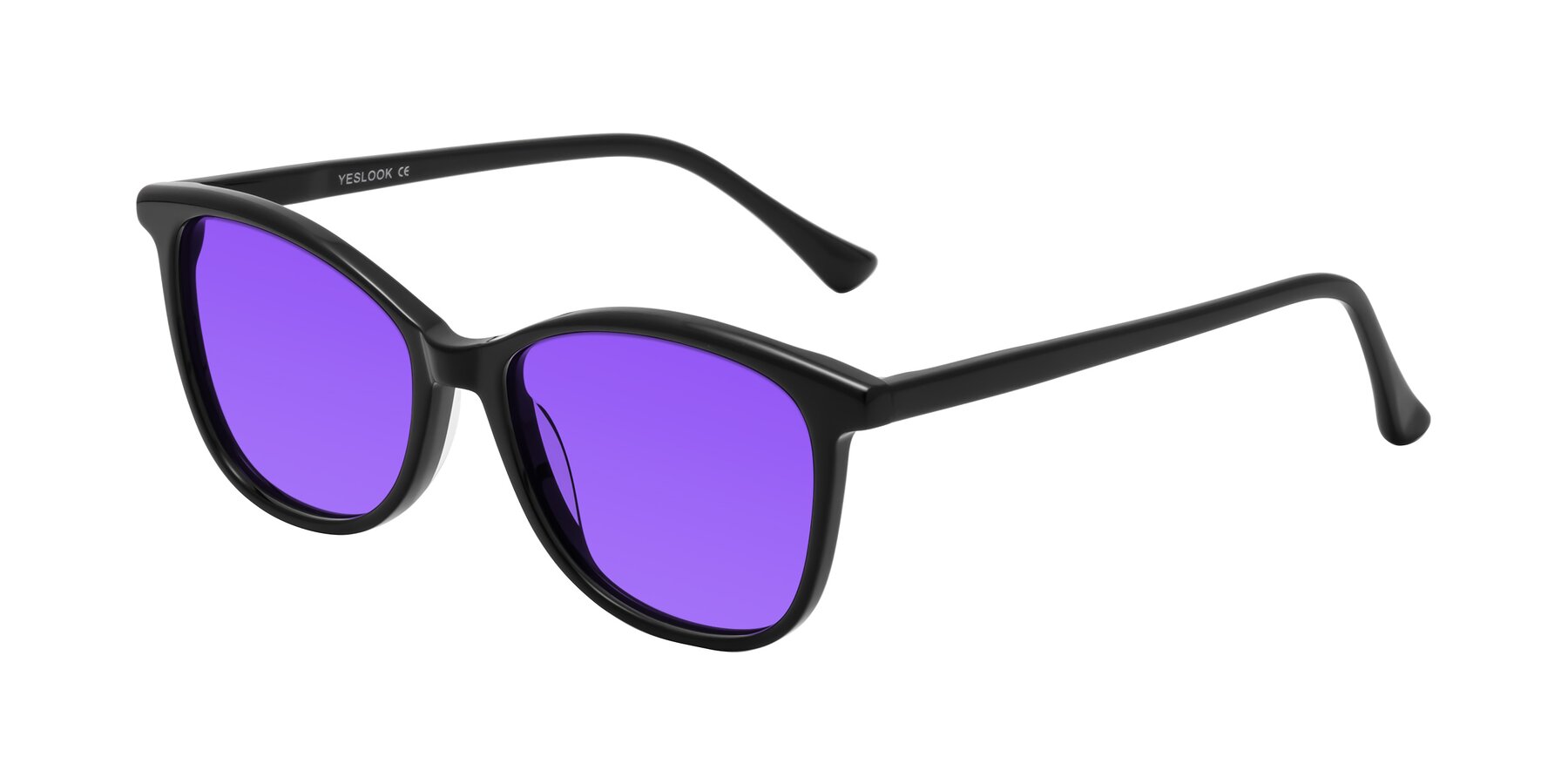 Angle of Creek in Black with Purple Tinted Lenses
