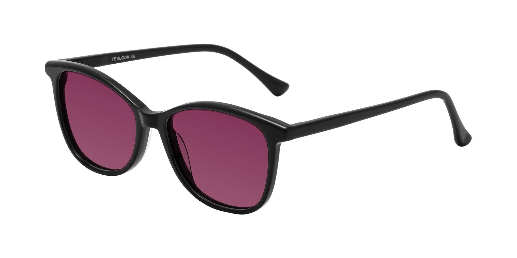 Angle of Creek in Black with Wine Tinted Lenses