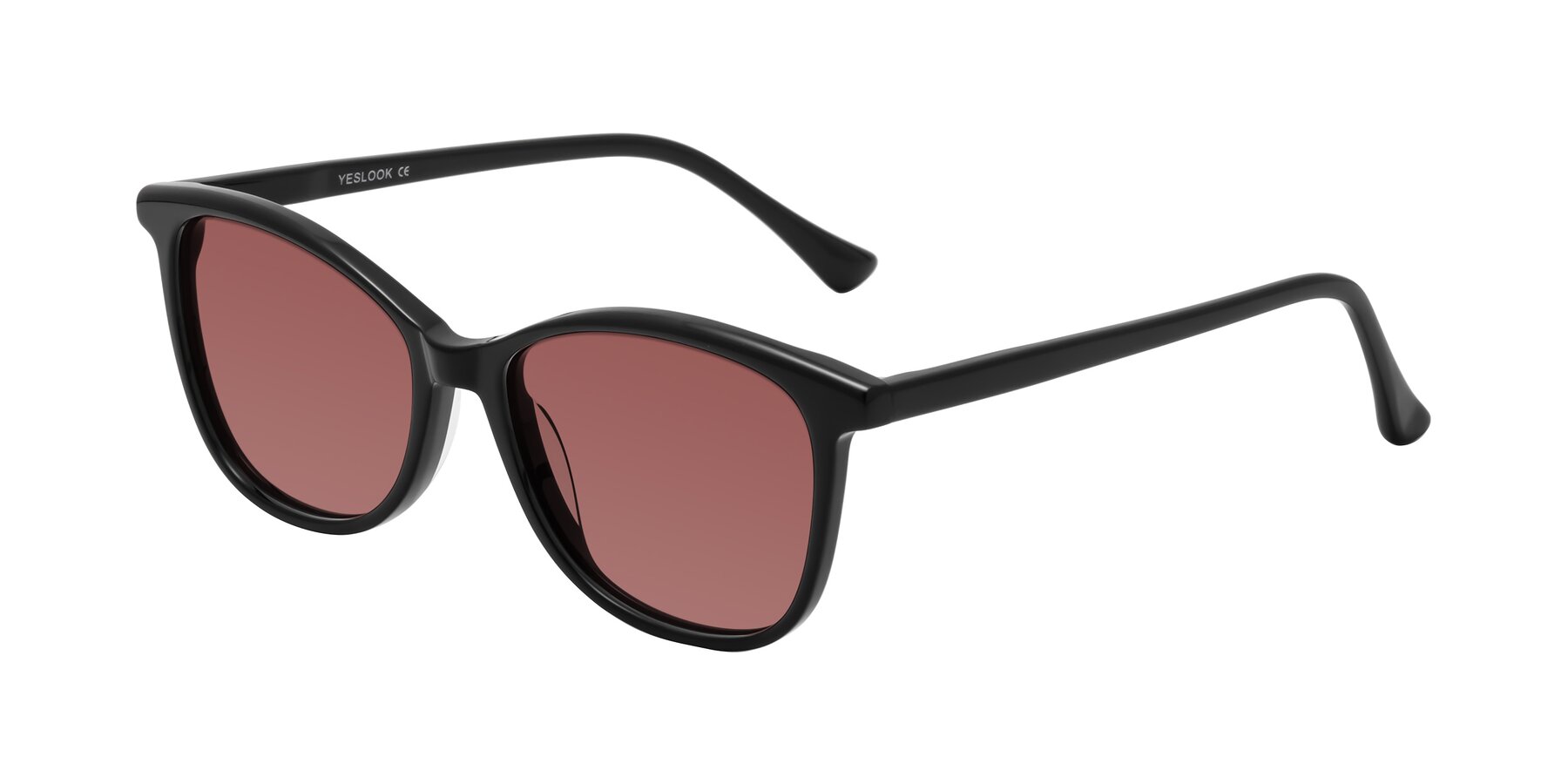 Angle of Creek in Black with Garnet Tinted Lenses