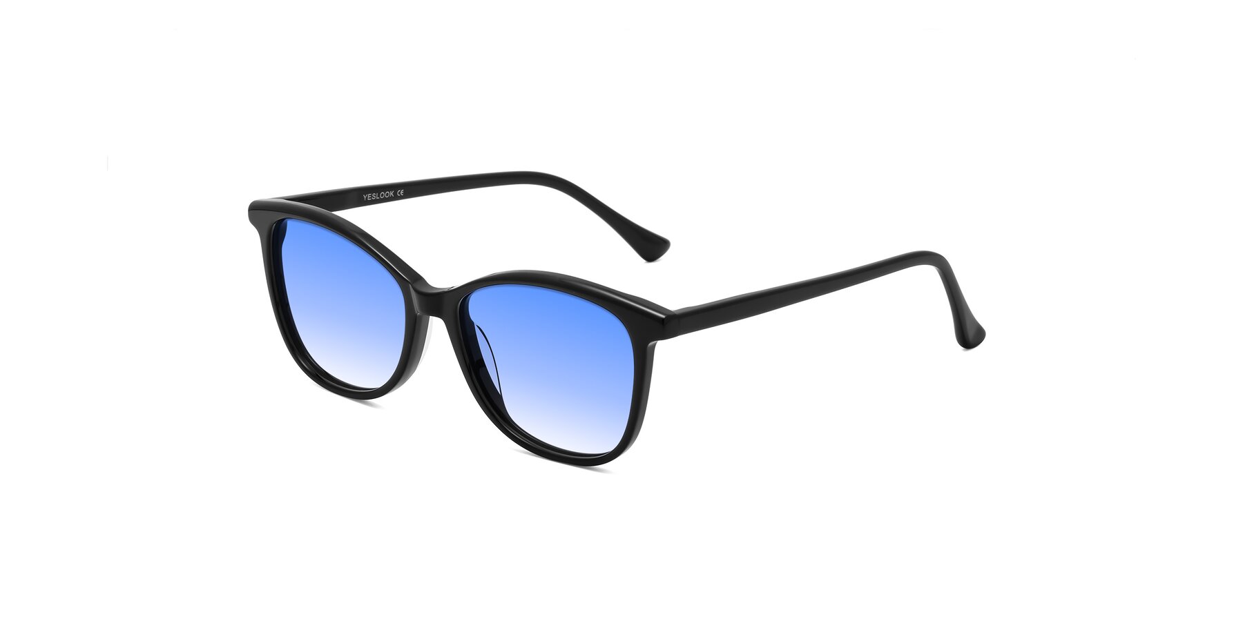 Angle of Creek in Black with Blue Gradient Lenses