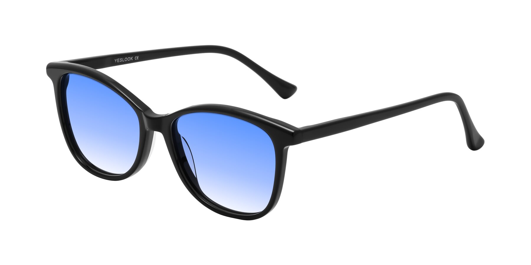 Angle of Creek in Black with Blue Gradient Lenses