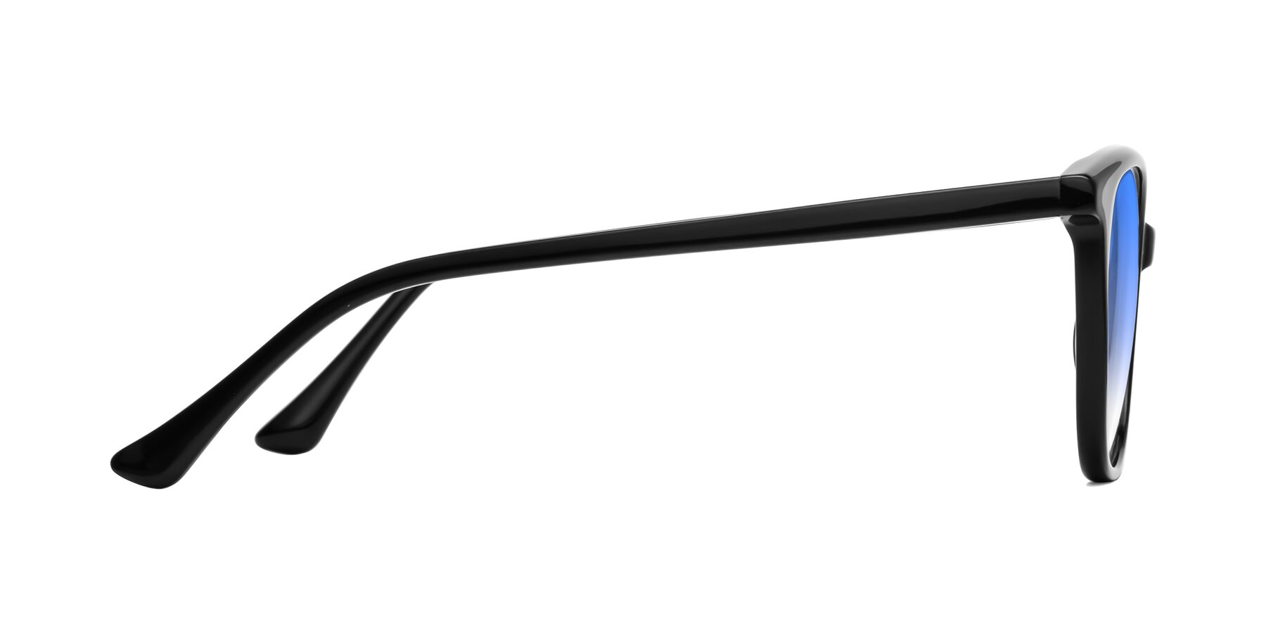 Side of Creek in Black with Blue Gradient Lenses