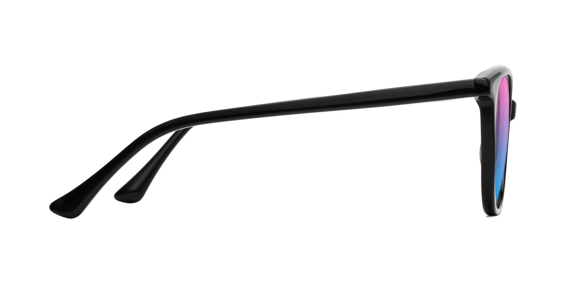 Side of Creek in Black with Pink / Blue Gradient Lenses