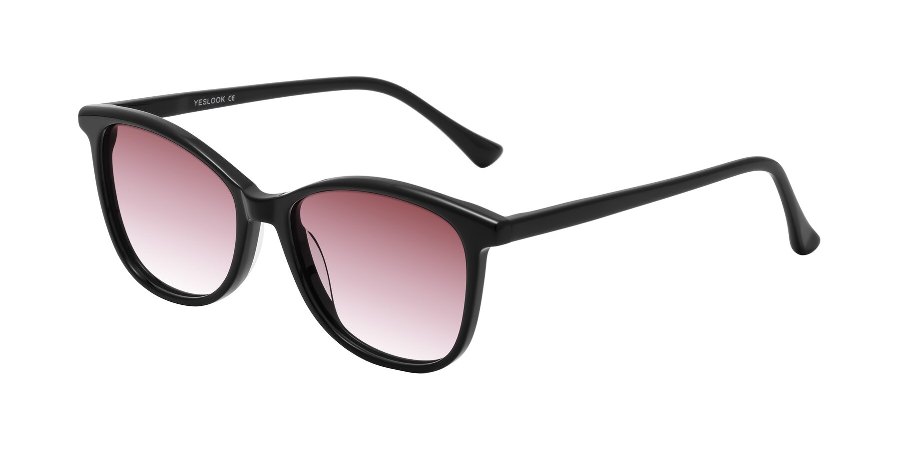 Angle of Creek in Black with Garnet Gradient Lenses