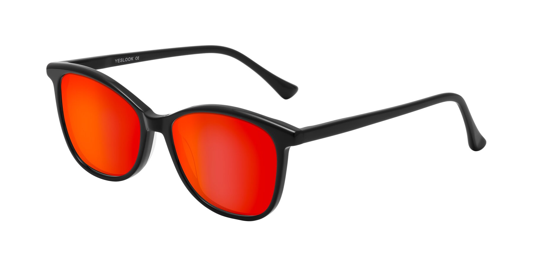Angle of Creek in Black with Red Gold Mirrored Lenses