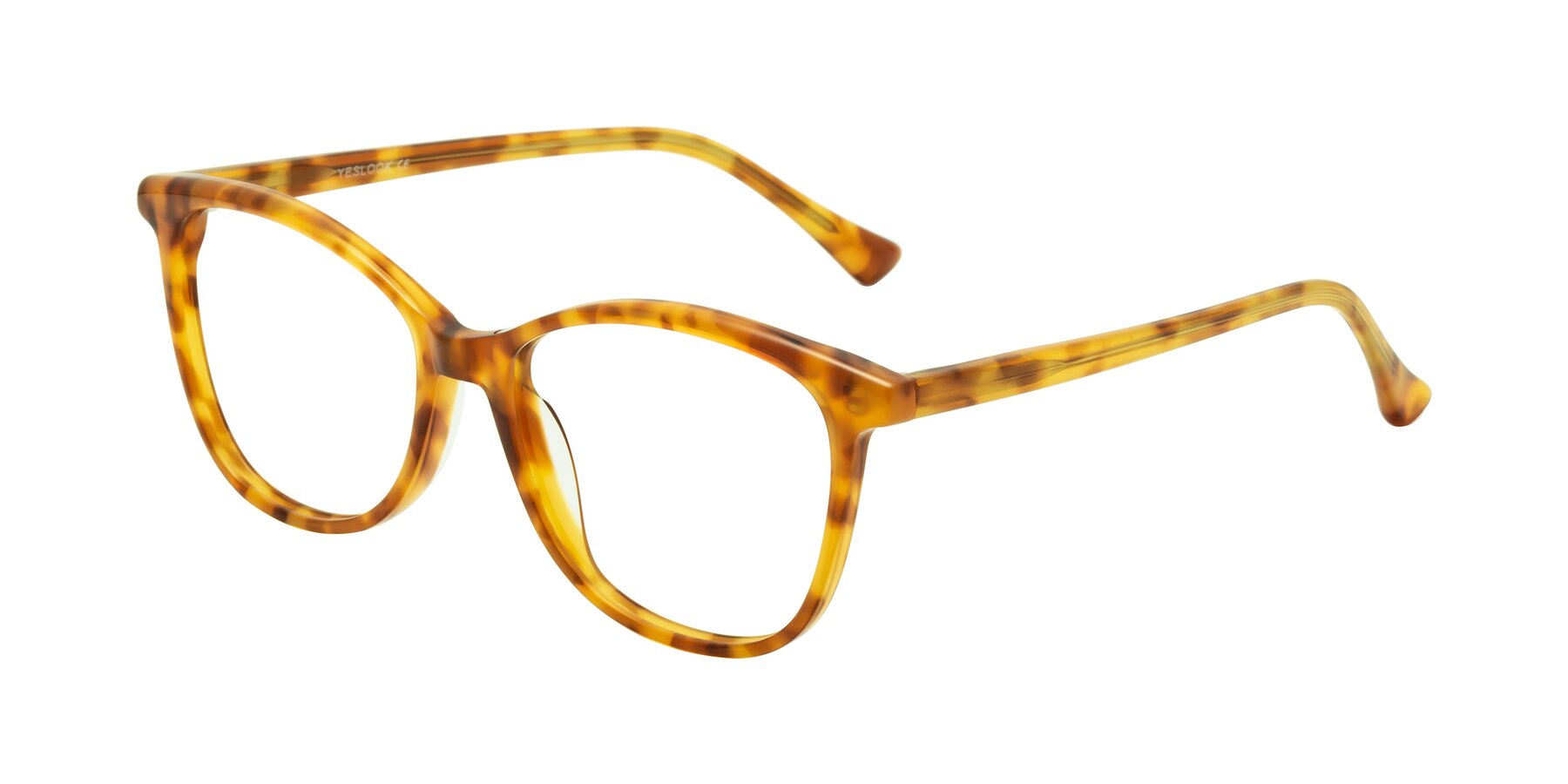 Angle of Creek in Amber Tortoise with Clear Blue Light Blocking Lenses