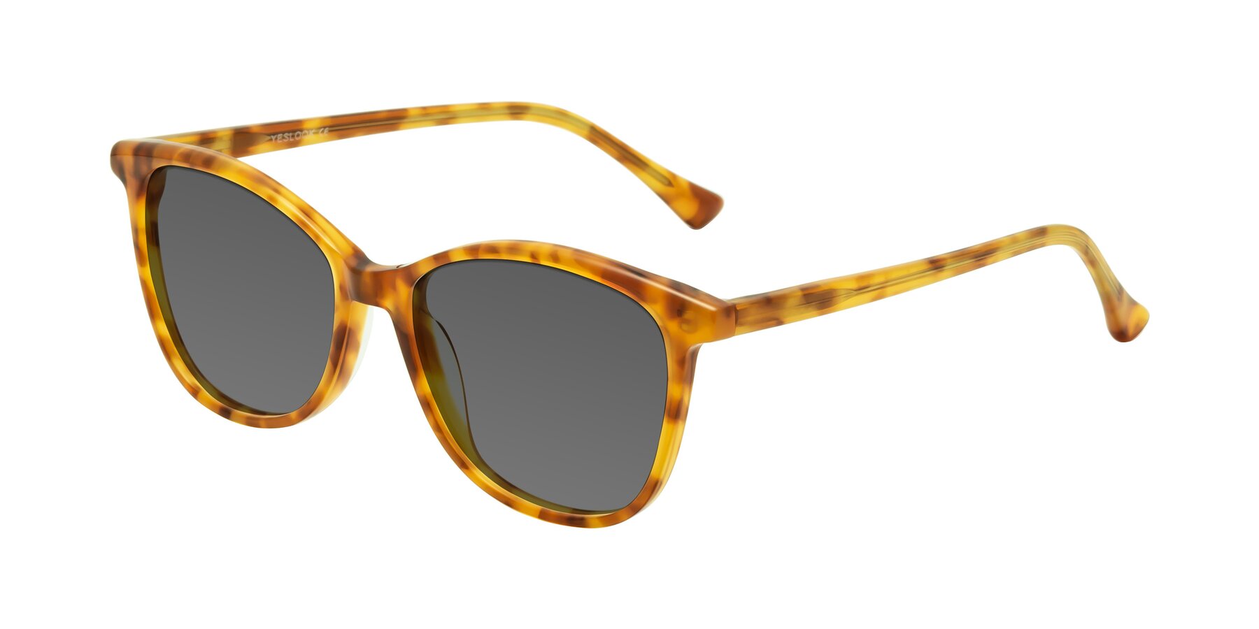 Angle of Creek in Amber Tortoise with Medium Gray Tinted Lenses