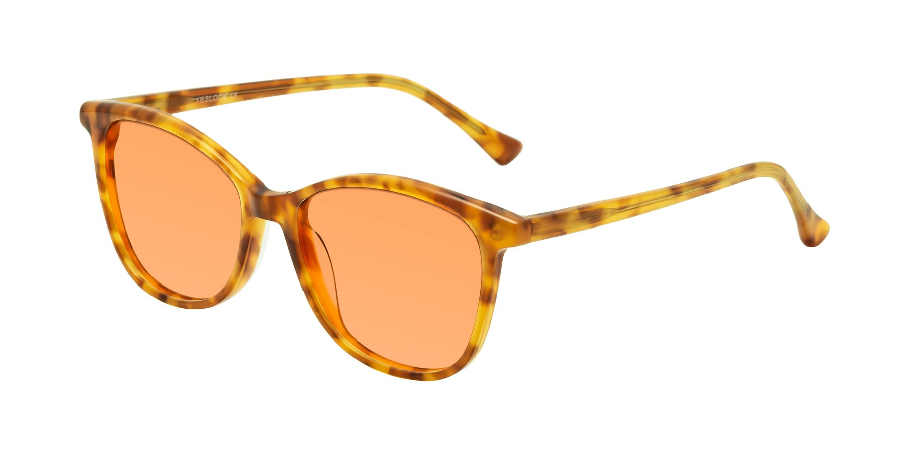 Angle of Creek in Amber Tortoise with Medium Orange Tinted Lenses