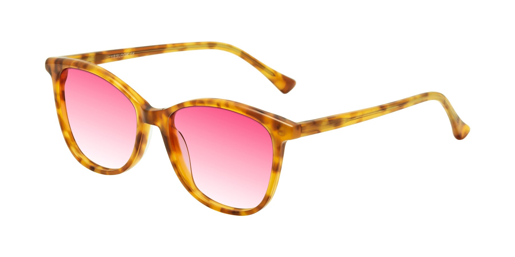 Angle of Creek in Amber Tortoise with Pink Gradient Lenses