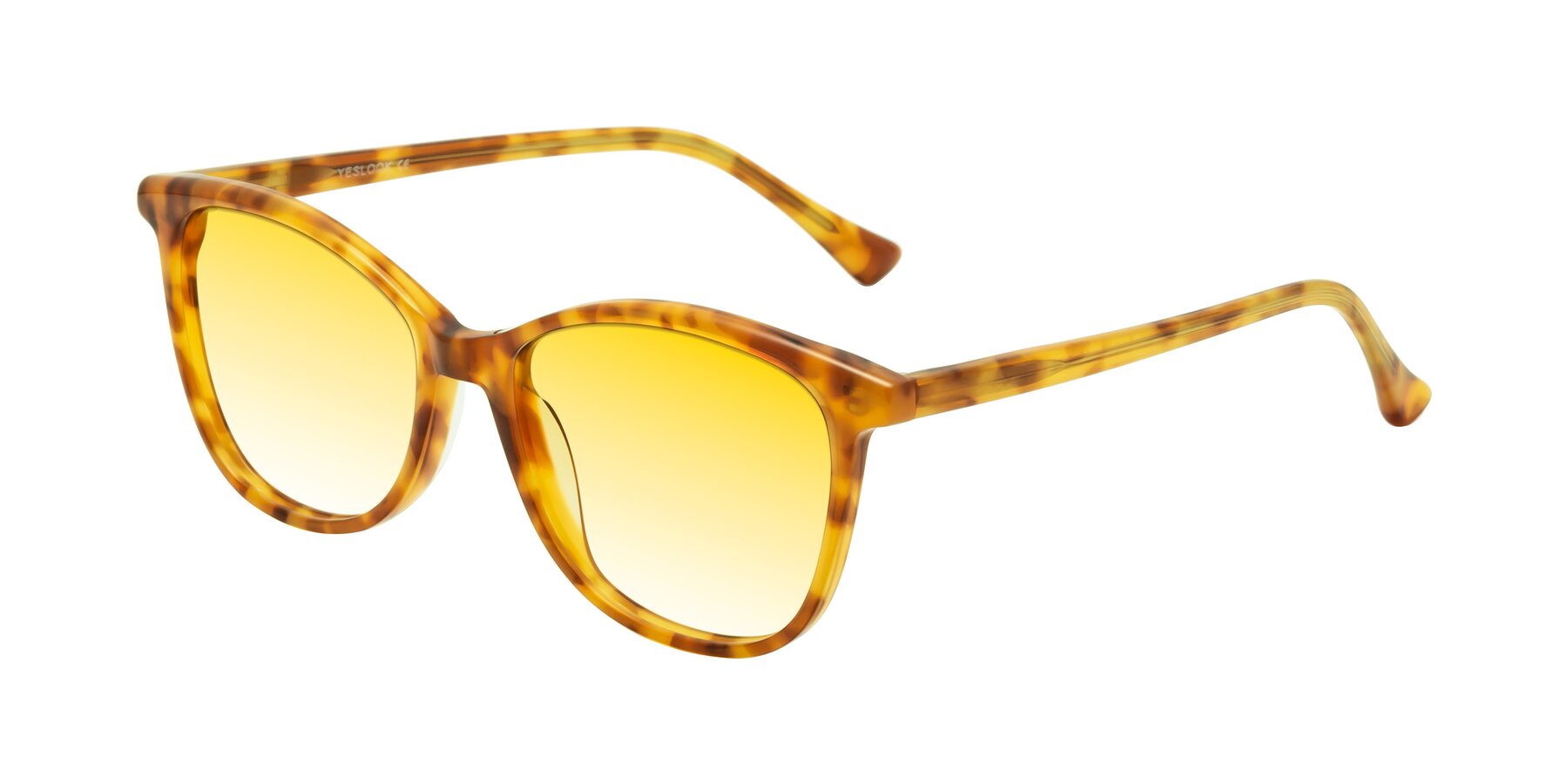 Angle of Creek in Amber Tortoise with Yellow Gradient Lenses