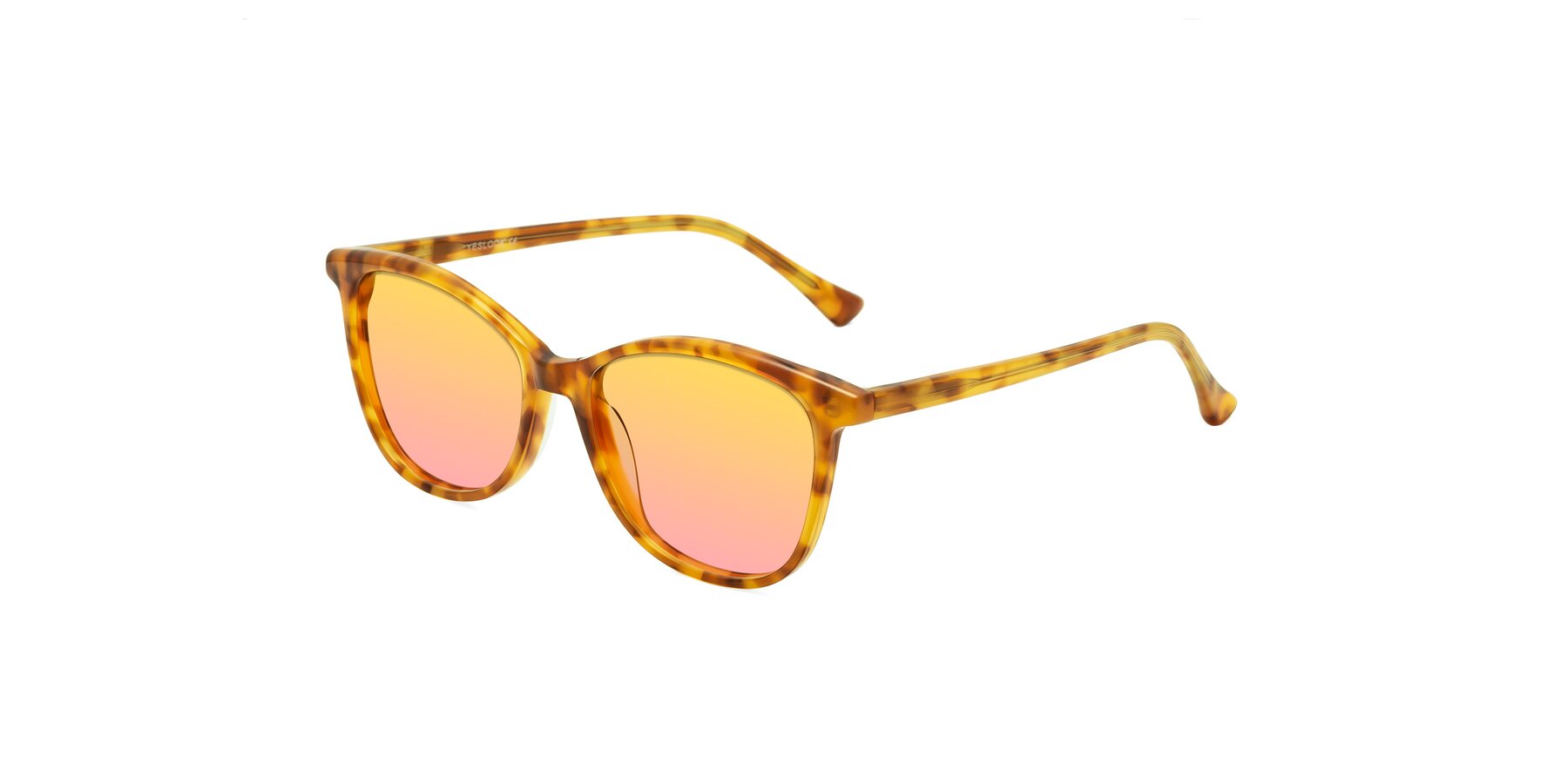 Angle of Creek in Amber Tortoise with Yellow / Pink Gradient Lenses