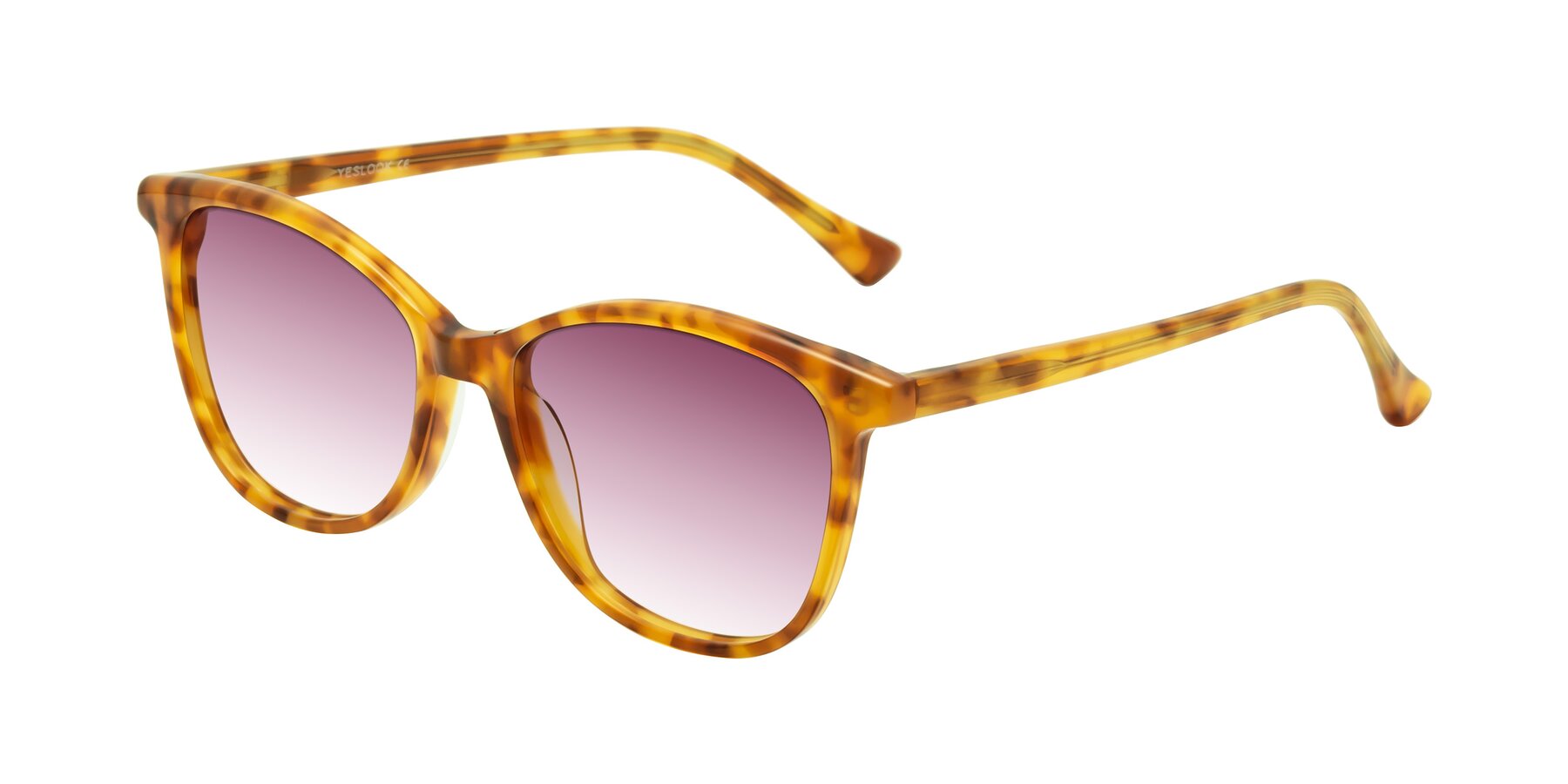 Angle of Creek in Amber Tortoise with Wine Gradient Lenses