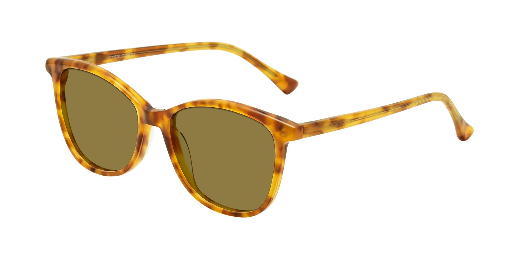 Angle of Creek in Amber Tortoise with Brown Polarized Lenses