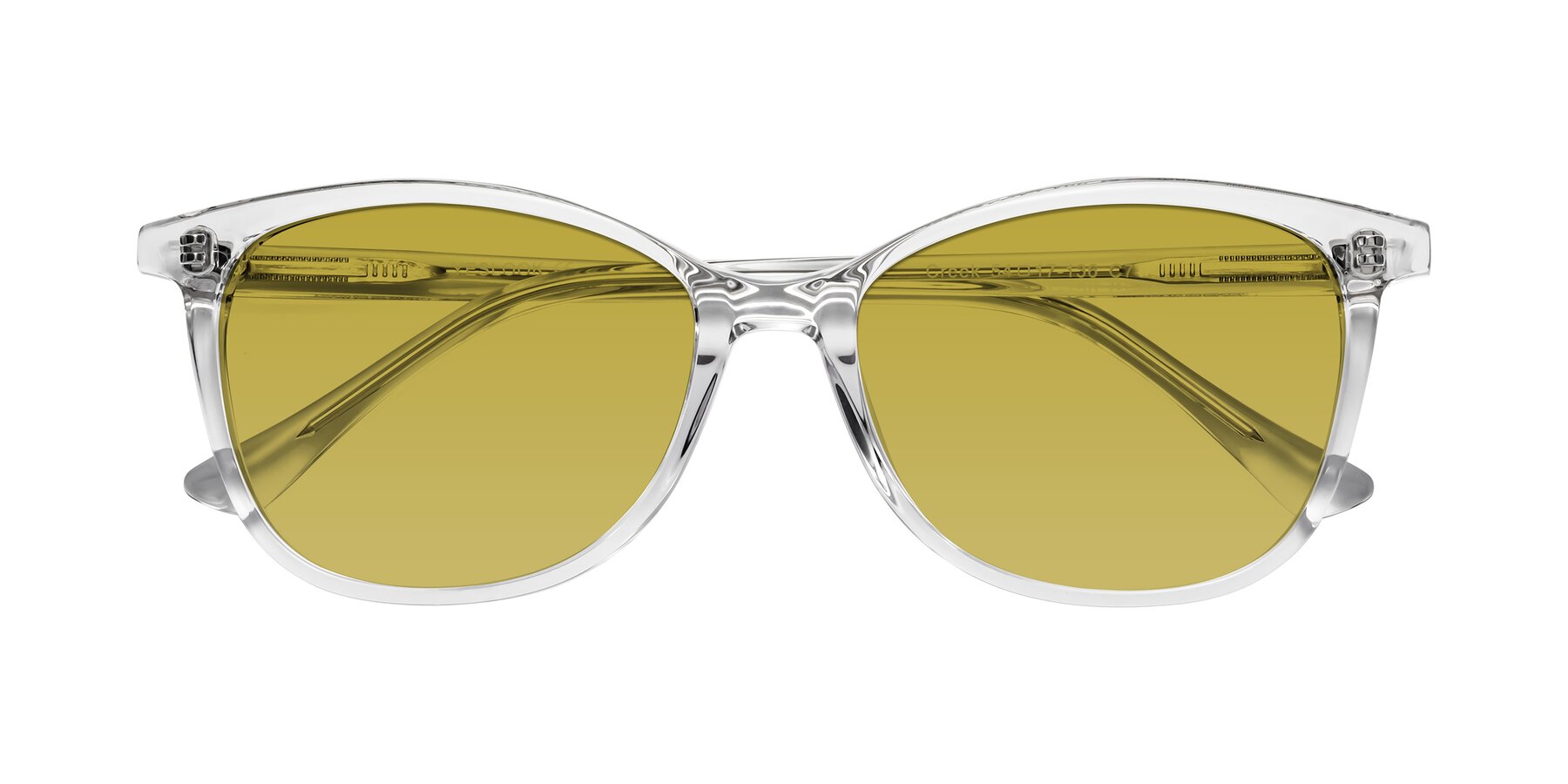 Folded Front of Creek in Clear with Champagne Tinted Lenses