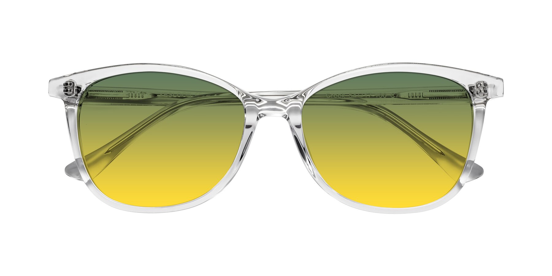 Folded Front of Creek in Clear with Green / Yellow Gradient Lenses