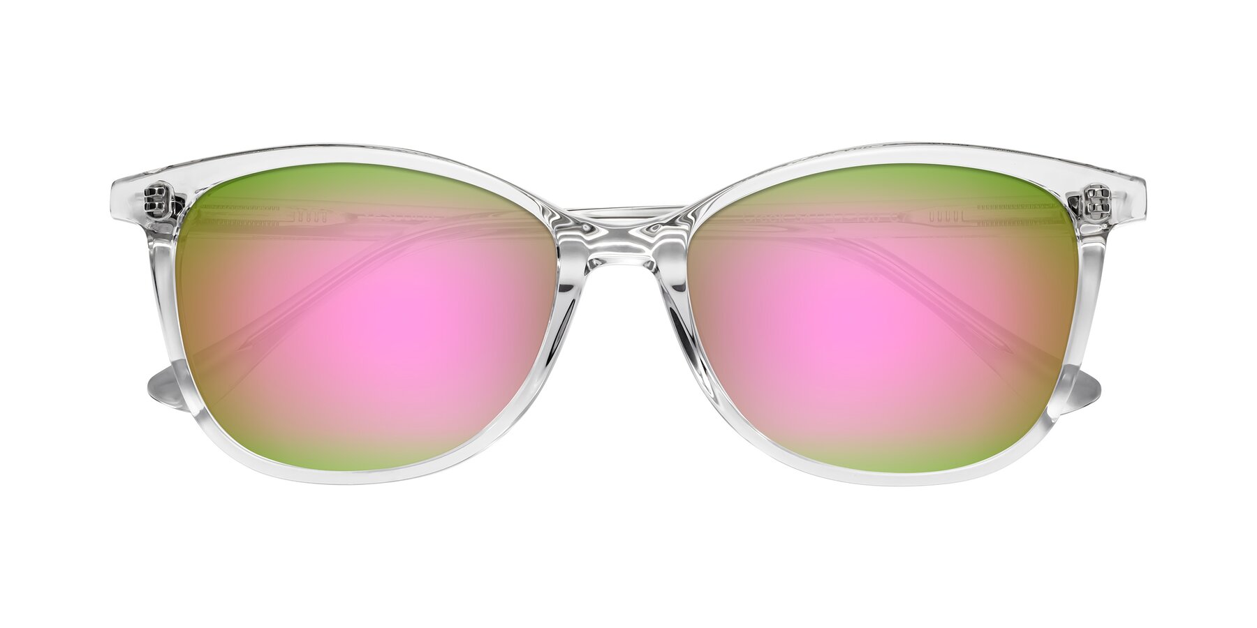 Folded Front of Creek in Clear with Pink Mirrored Lenses