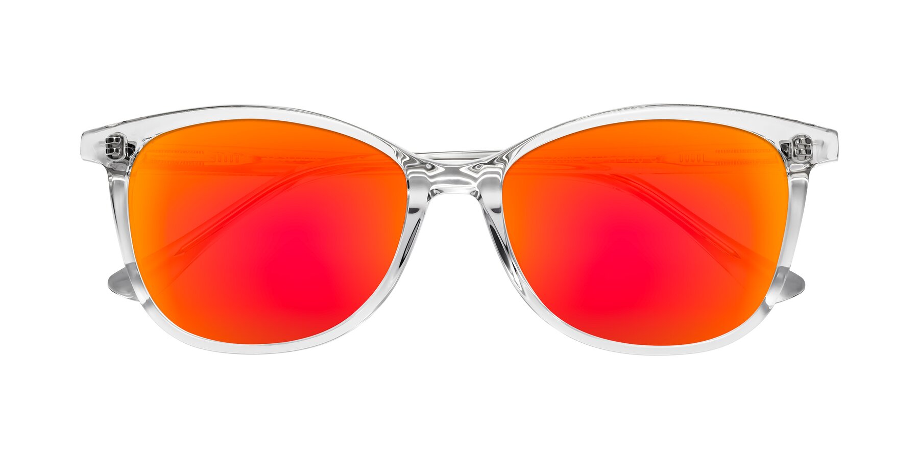 Folded Front of Creek in Clear with Red Gold Mirrored Lenses