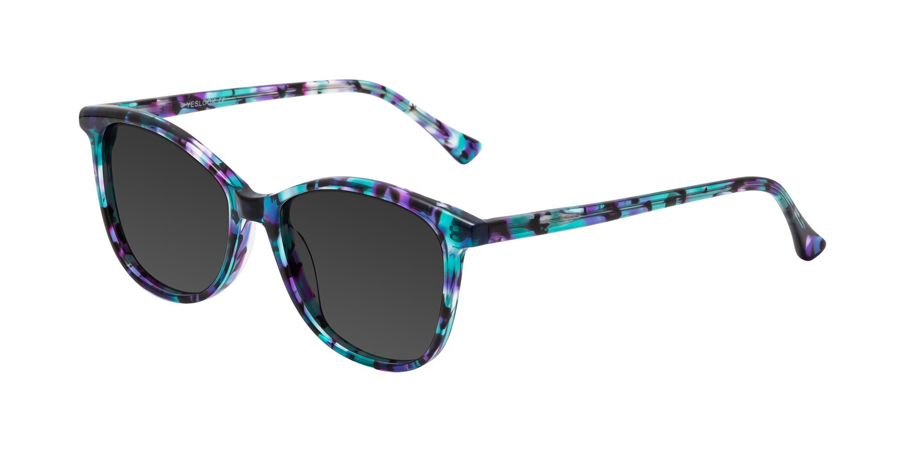 Angle of Creek in Floral Blue with Gray Tinted Lenses