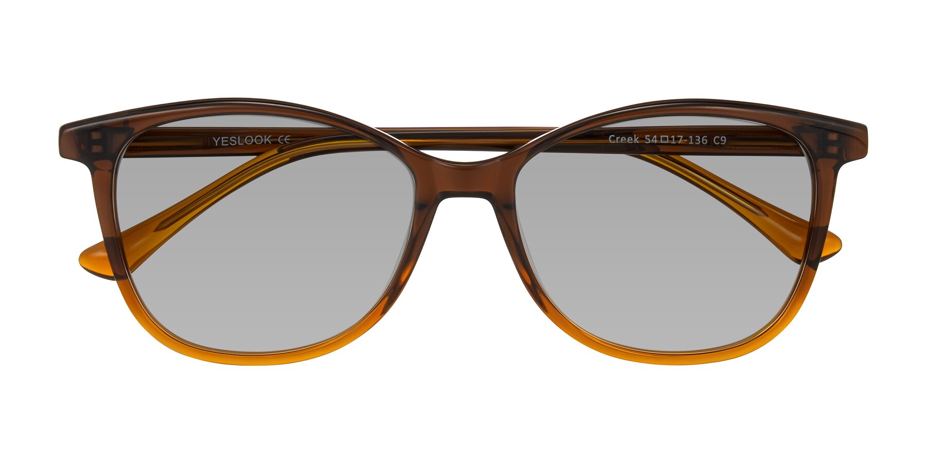 Folded Front of Creek in Gradient Brown with Light Gray Tinted Lenses