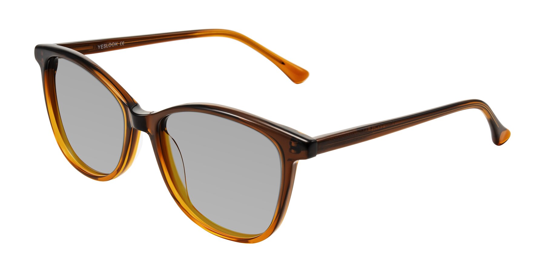 Angle of Creek in Gradient Brown with Light Gray Tinted Lenses