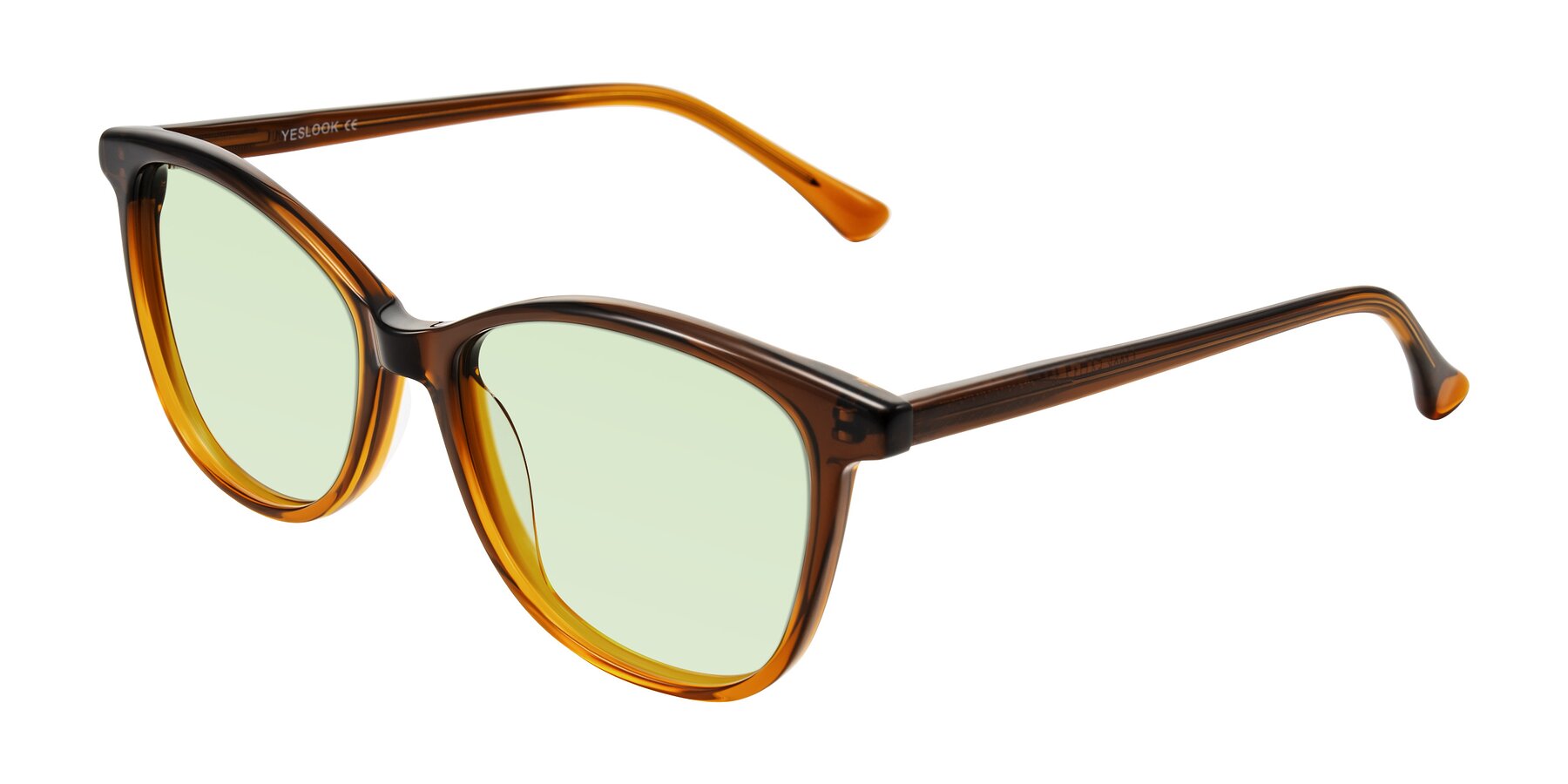 Angle of Creek in Gradient Brown with Light Green Tinted Lenses